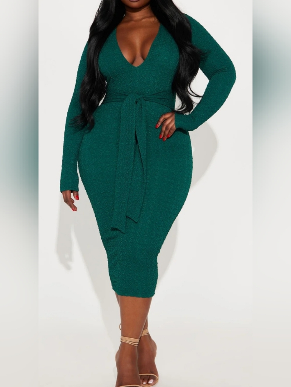 Fashion Nova Dalia Midi Dress - Large